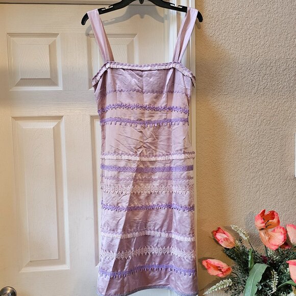 Moschino Cheap and Chic Pink Purple Lace Dress 90s 10 - Picture 1 of 14